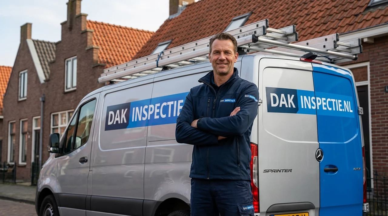Inspecteur met meetapparatuur voor lekkagedetectie