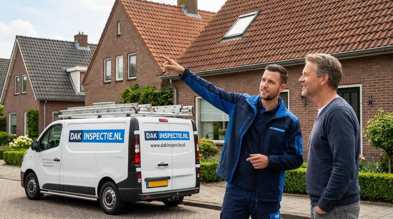 Dakinspectie Roosendaal — gecertificeerde dakspecialist inspecteert dak in Roosendaal, Noord-Brabant