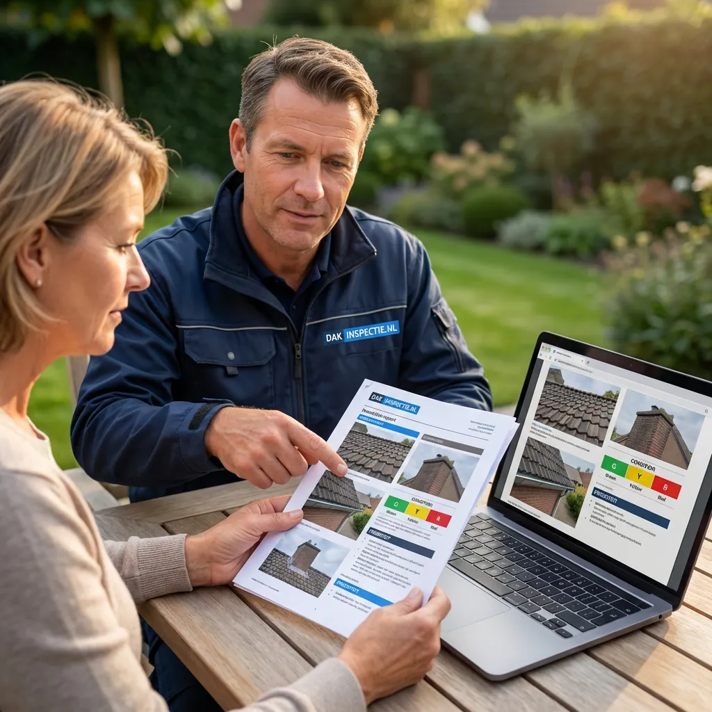 Dakinspectie Tilburg — gecertificeerde dakspecialist inspecteert dak in Tilburg, Noord-Brabant